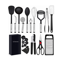 Best selling Non-Stick and Heat Resistant 23 pcs Nylon and Stainless Steel handle Utensil Set